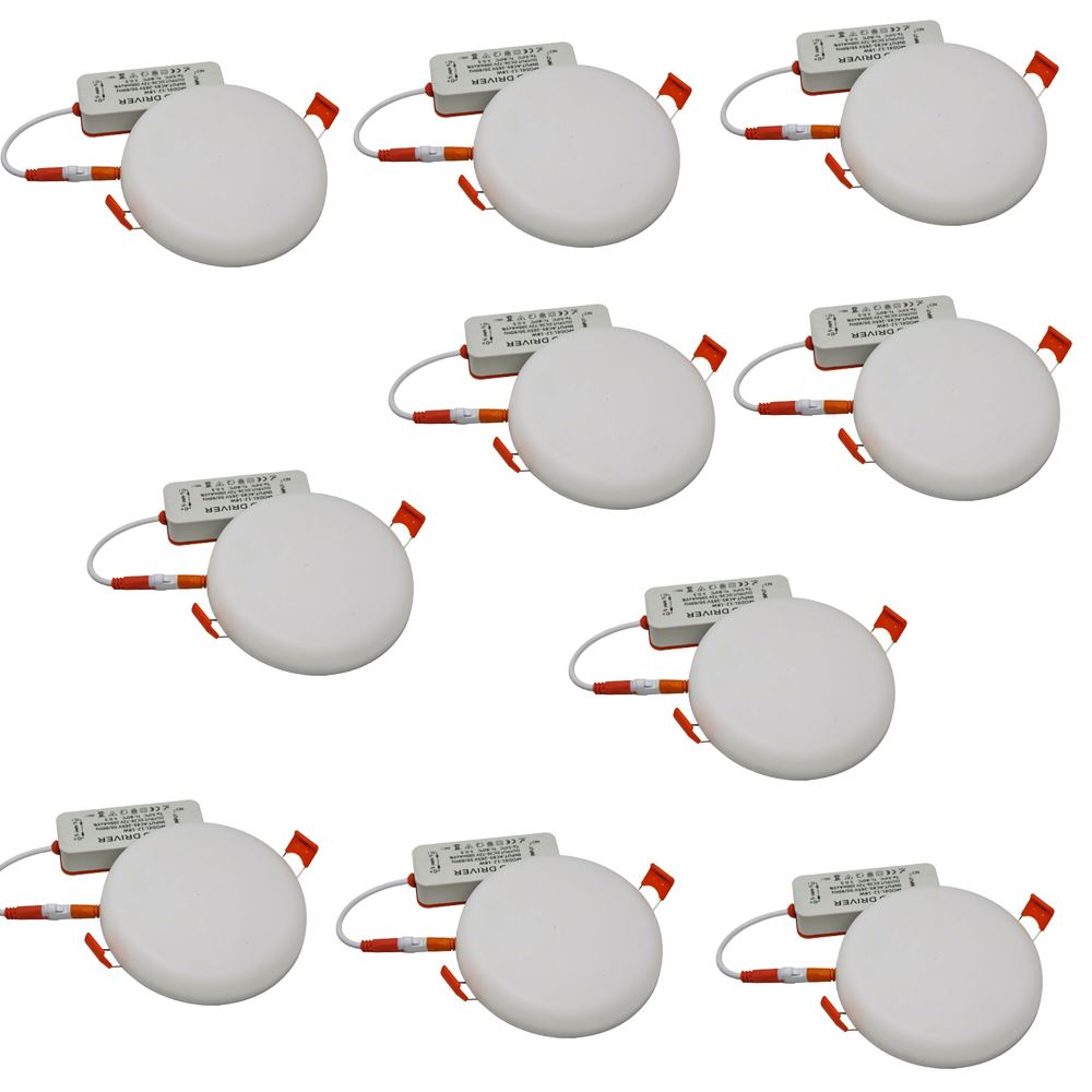 Modern LED Round Recessed Ultra slim Ceiling Flat Panel down Light Cool White Indoor Light~1295 - LEDSone UK Ltd