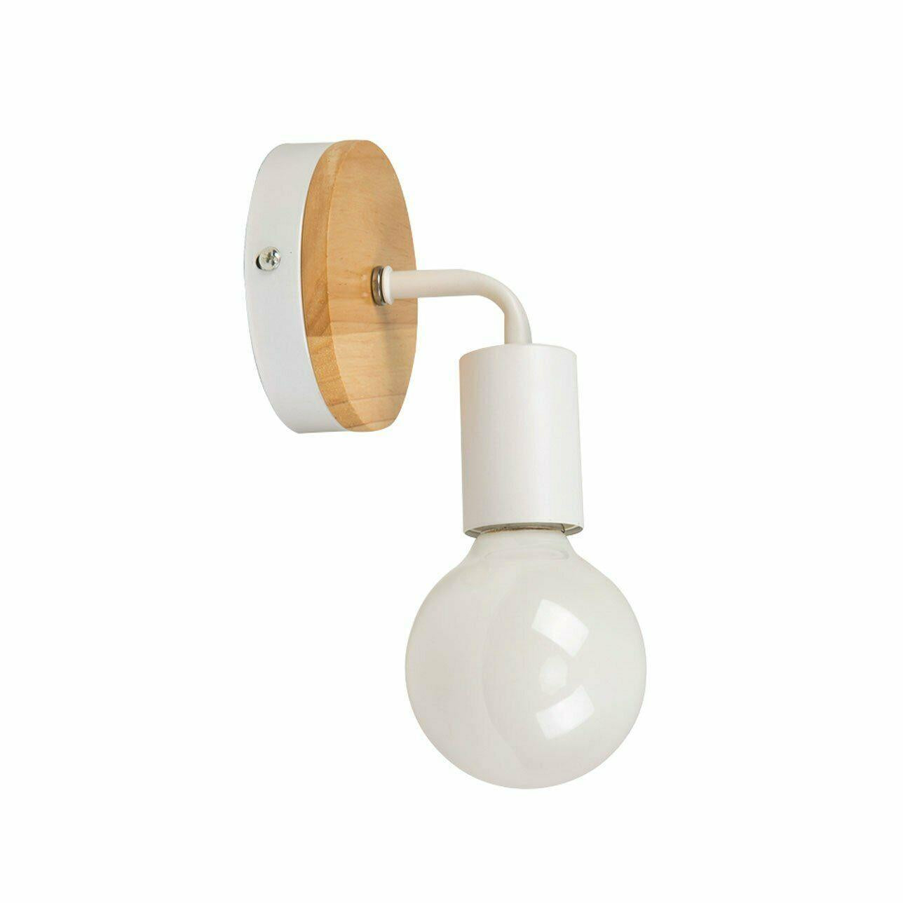 Retro Vintage Industrial Wood Wall Sconce Light Loft Rustic Lamp Light Fixture~1415 - LEDSone UK Ltd