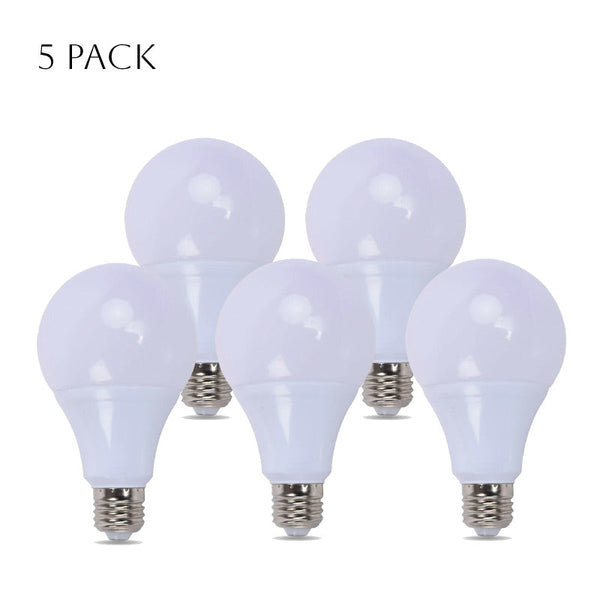 Verpakking van 18W E27 LED-lamp - A60 Koel Wit | Efficiënt energieverbruik ~4151 – 5-PACK