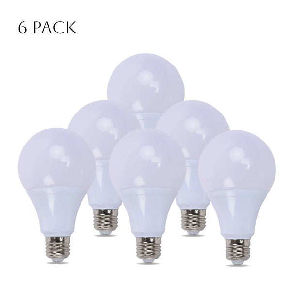 Verpakking van 18W E27 LED-lamp - A60 Koel Wit | Efficiënt energieverbruik ~4151 – 6-pack