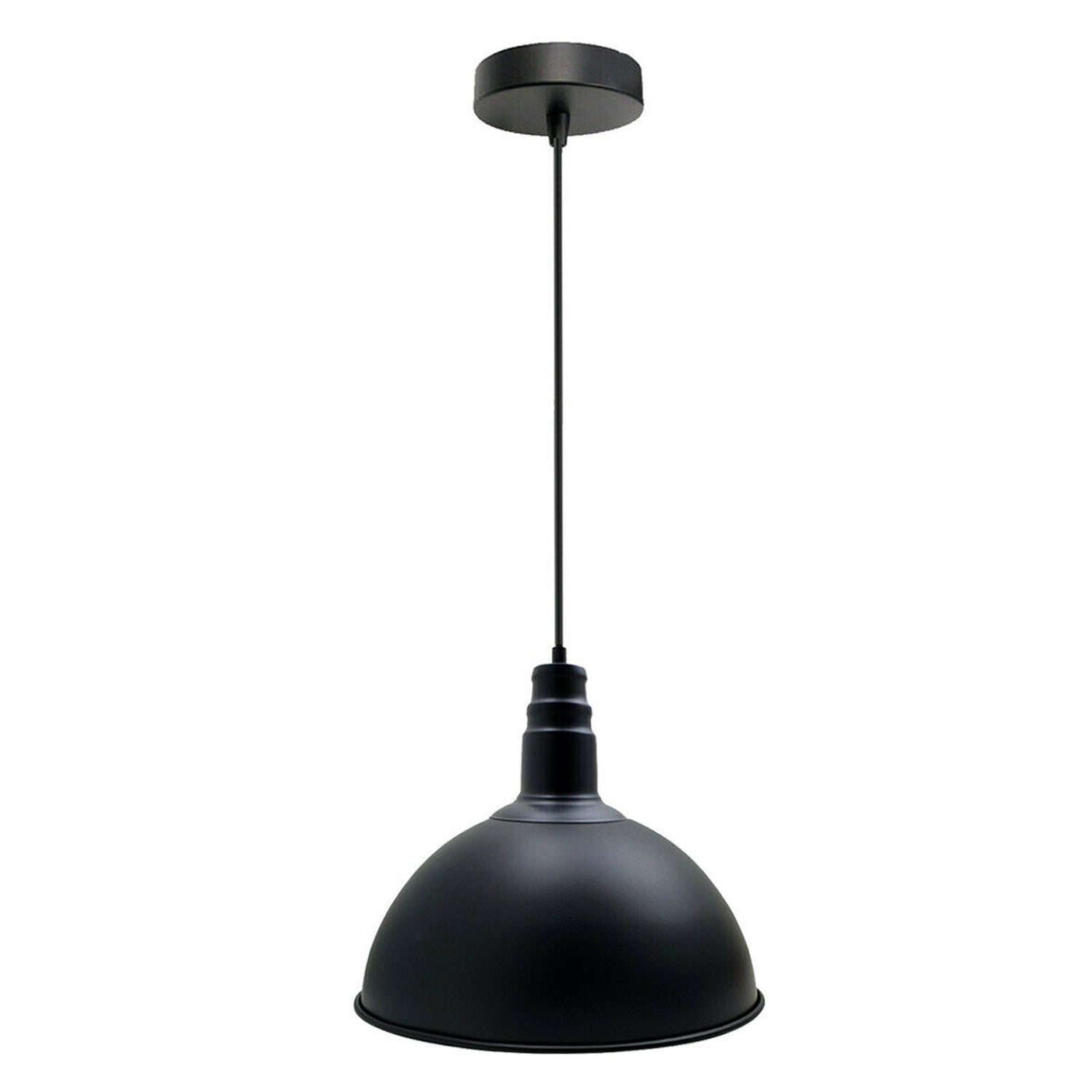 Black Industrial Vintage Style Ceiling Pendant Light Fittings Metal Lampshades~1976 - LEDSone UK Ltd