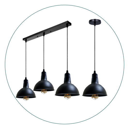 Retro Industrial Chandelier Ceiling Vintage Metal  Light Shade Pendant light~1134 - LEDSone UK Ltd