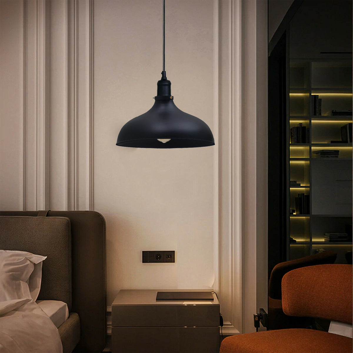Black Industrial Retro Ceiling Pendant Light~1478 - LEDSone UK Ltd