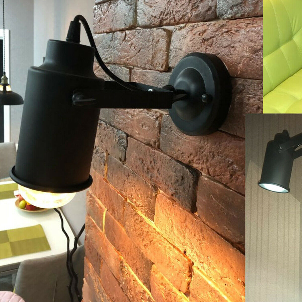 Black Vintage E27 Wall Sconce Industrial Edison Wall Loft Retro Lamp Light Holder~2332 - LEDSone UK Ltd
