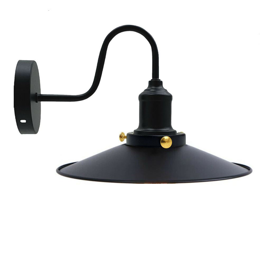 LEDSone industrial vintage Black Wall Light Lampshade ~1578 - LEDSone UK Ltd