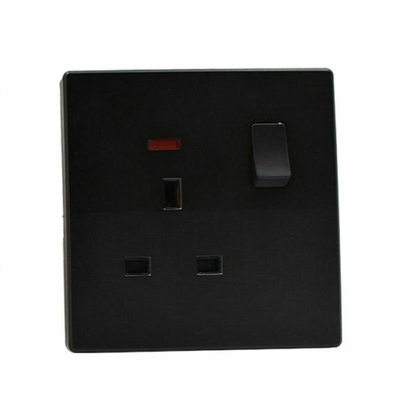 Black Double Plug Sockets 13 A ~2526 – 1 Gang Socket