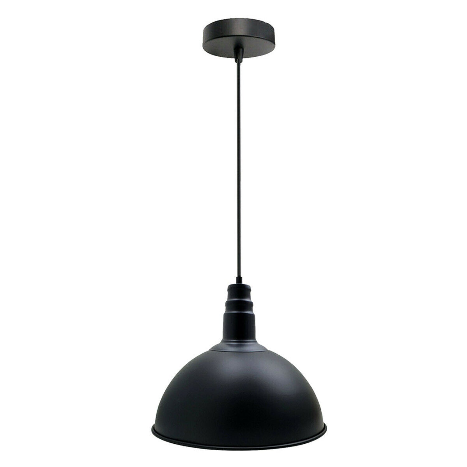 Black metal pendant light with vintage design