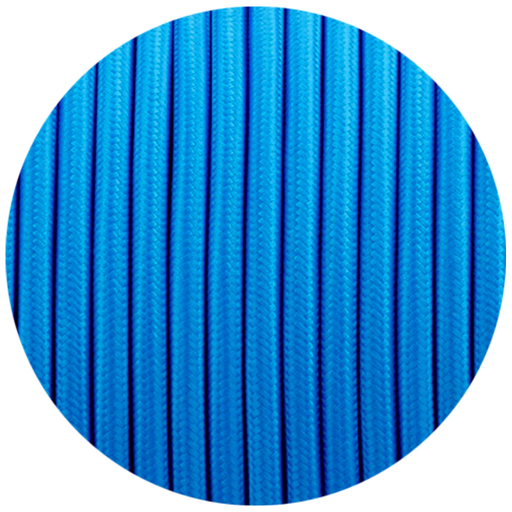 3 Core Round Vintage Italian Braided Fabric Blue Cable Flex 0.75mm UK - Shop for LED lights - Transformers - Lampshades - Holders | LEDSone UK