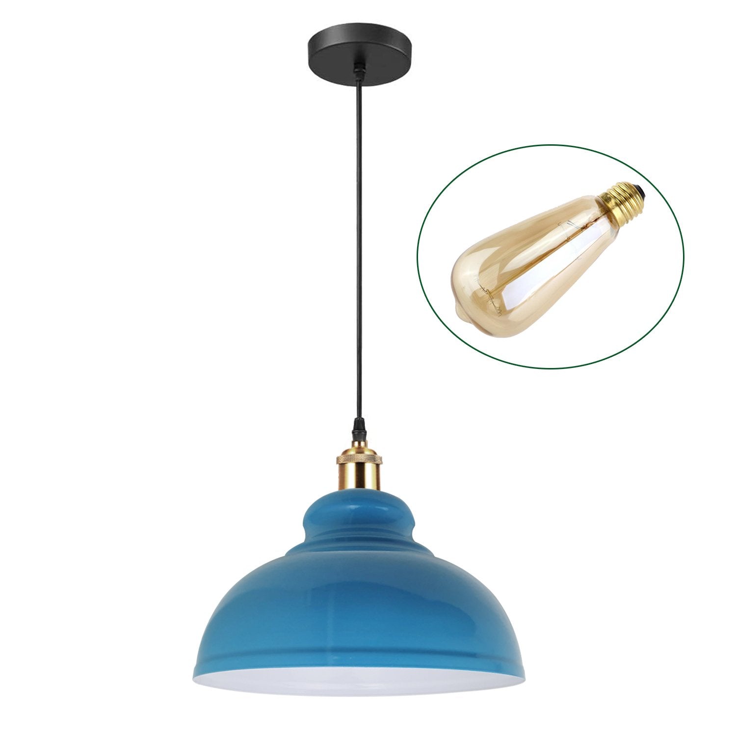 Retro Pendant Light Shade Vintage Industrial Ceiling Lighting LED Restaurant Loft With Free Bulb~2101 - LEDSone UK Ltd
