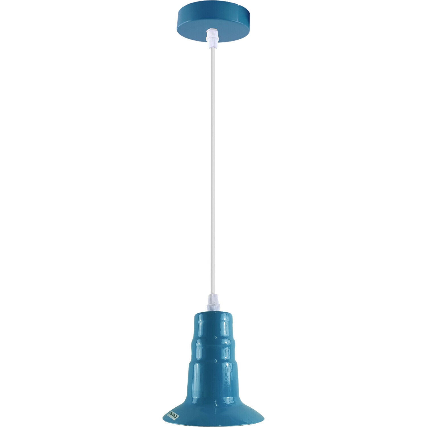 Blue Ceiling Light Fitting Industrial Pendant Lamp Bulb Holder~1684 - LEDSone UK Ltd