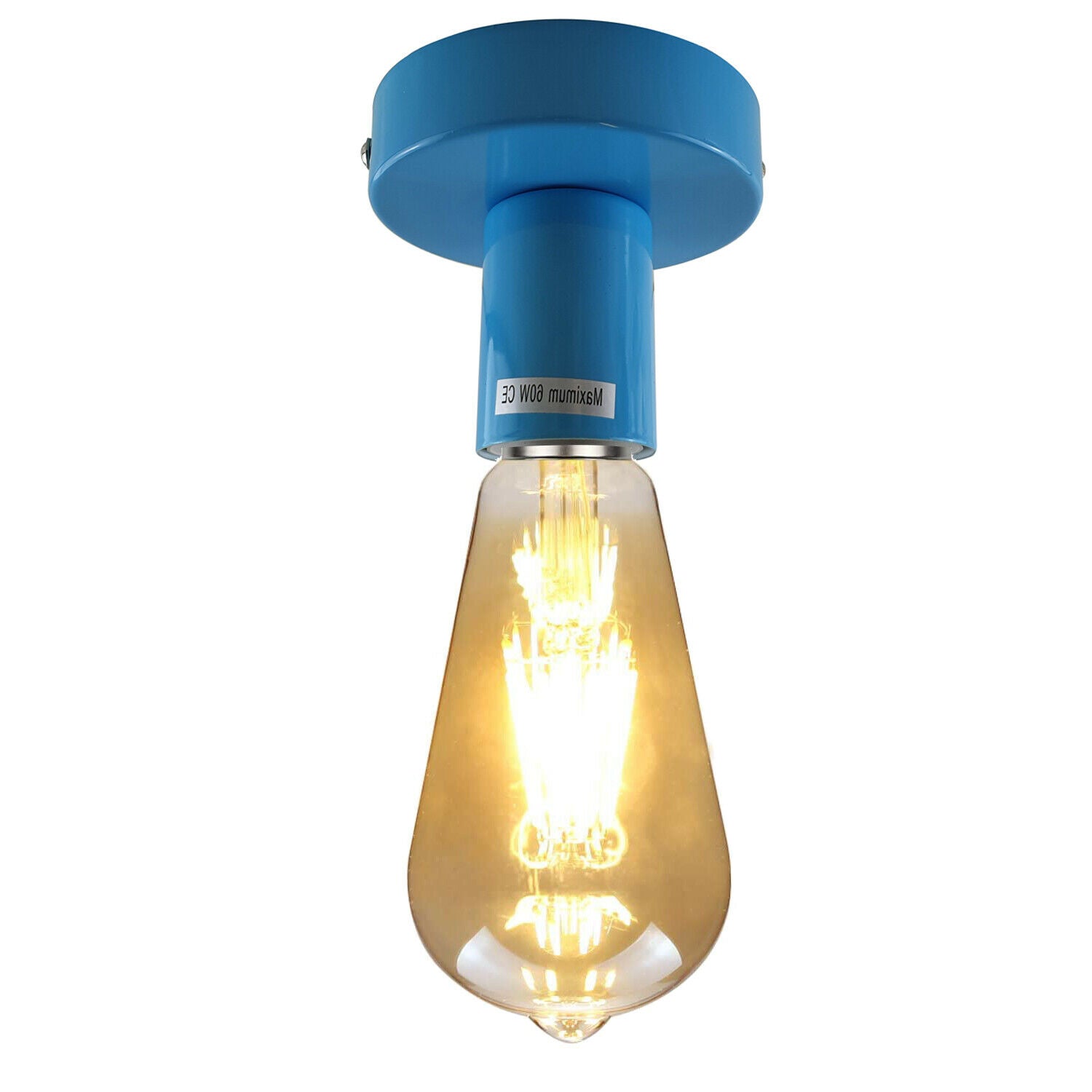 LEDSone industrial vintage Blue Flush Mount Ceiling Light Fitting~1689 - LEDSone UK Ltd