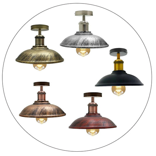 Vintage Industrial Metal Light Shades Ceiling Pendant Light For Bed Room, Guestroom, Living Room, Kitchen~1299 - LEDSone UK Ltd