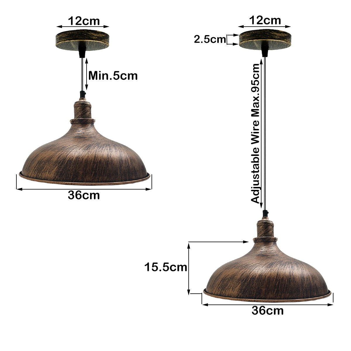 Dome Shape Adjustable pendant light