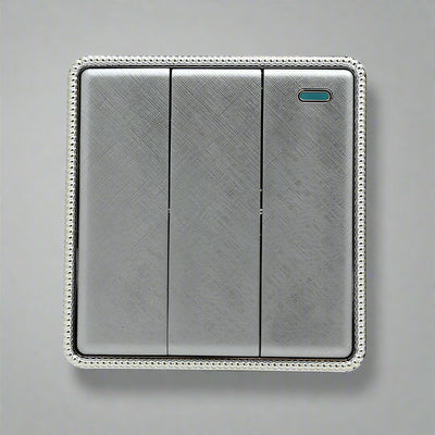 Brushed Chrome Screwless Light Switches & Socket~2454