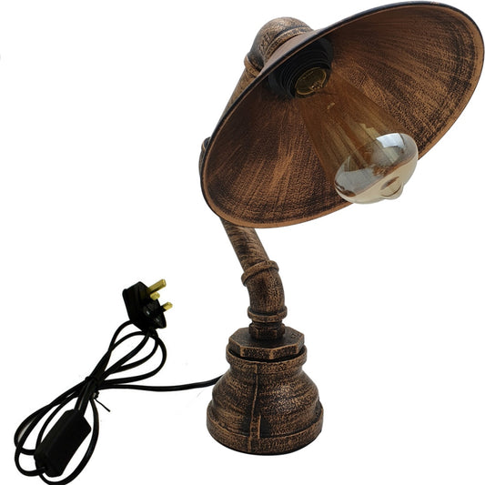 Steampunk water pipe lamp lighting cone lampshade