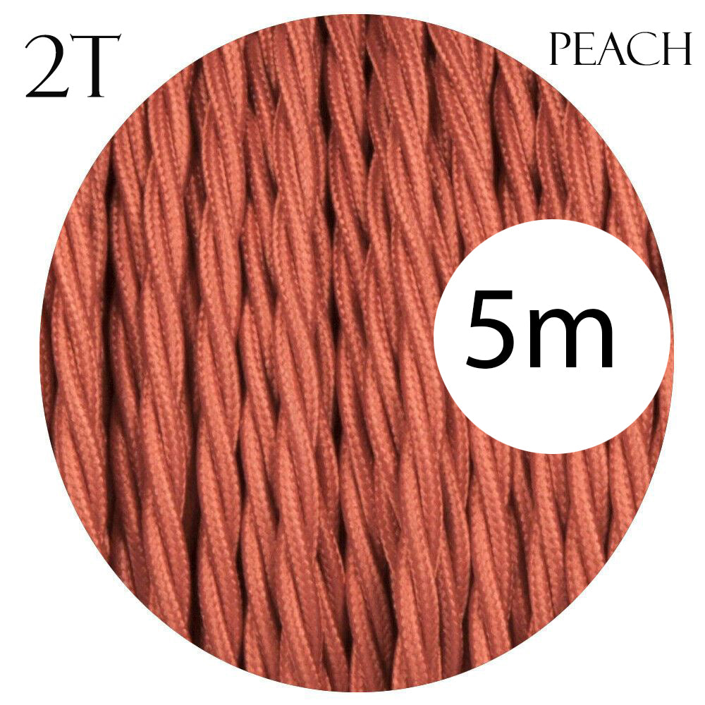 peach color 5 M 2 Core Braided cable.JPG