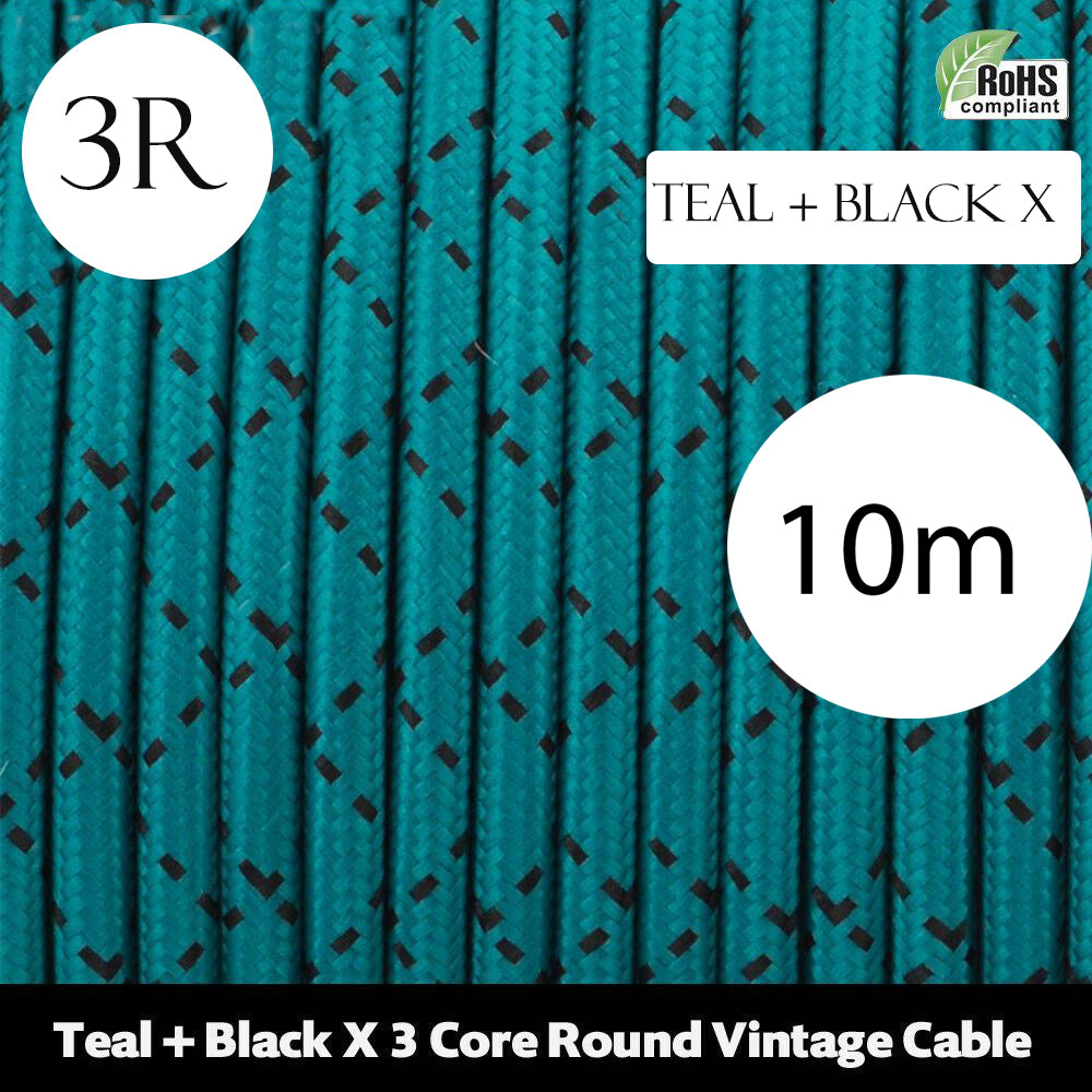 3 core round cable 10m 