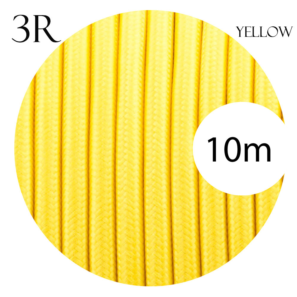 3 core round cable 10m yellow