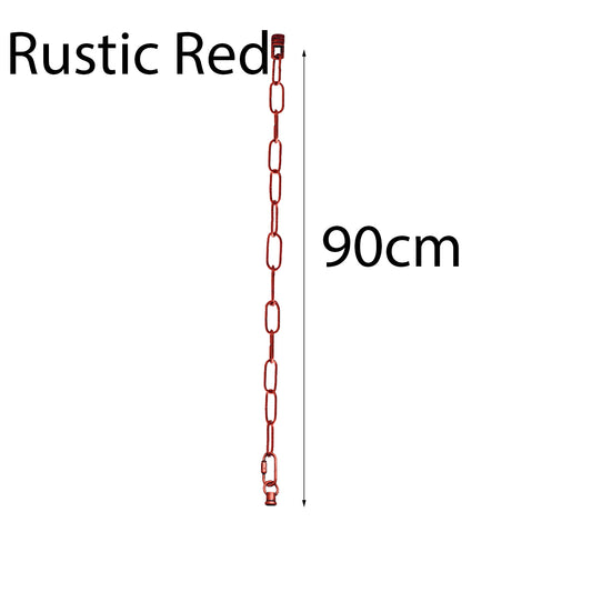 Rustic Red Suspension Chandelier Chain Extender Pendant Ceiling Light~1051 - LEDSone UK Ltd