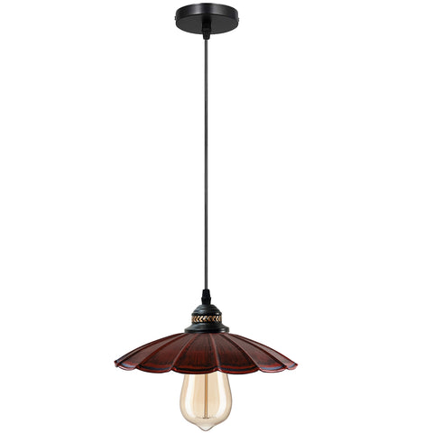 Wavy Shade Retro Style Metal Vintage Ceiling Pendant Lamp Light Modern Lighting Industrial Design~1411