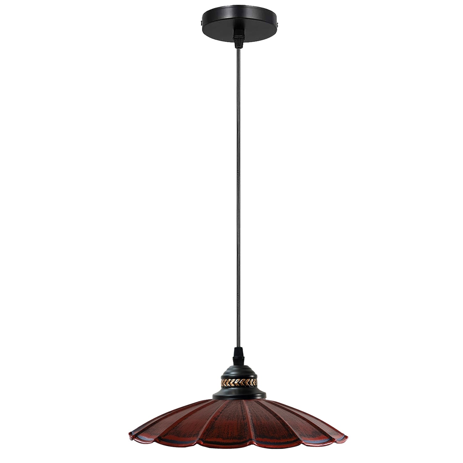 Wavy Shade Retro Style Metal Vintage Ceiling Pendant Lamp Light Modern Lighting Industrial Design~1411 - LEDSone UK Ltd