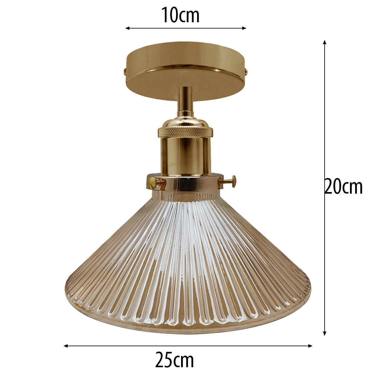 French Gold Indoor Glass Ceiling Light E27 Pendant Lamp Lighting~1610 - LEDSone UK Ltd