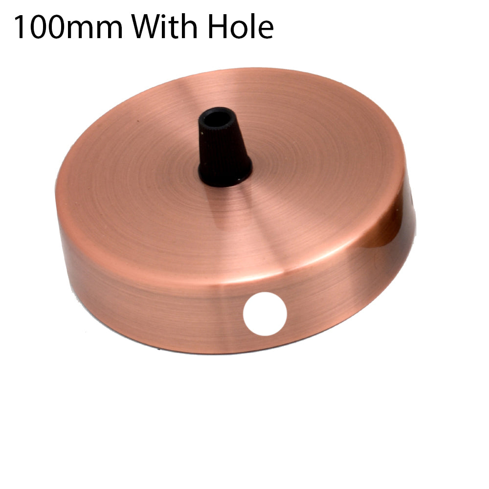 Copper Side Fitting 100mm Ceiling Rose~1165 - LEDSone UK Ltd