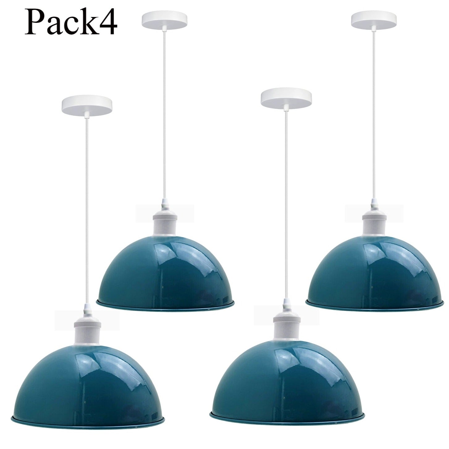 4 Pack Vintage Industrial Ceiling Pendant Light Retro Loft Style Metal Shade Lamp~3576 - LEDSone UK Ltd