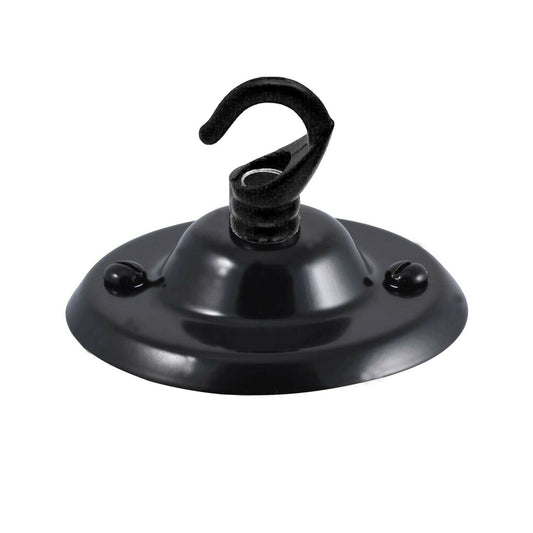 75mm Front Fitting Color Ceiling Hook With Single Point Drop Outlet Plate~1448 - LEDSone UK Ltd