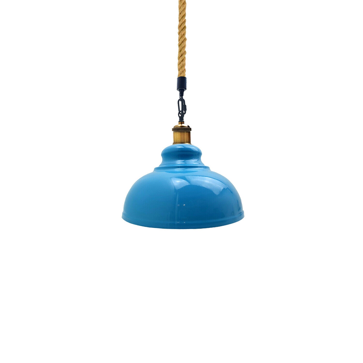 Ceiling Blue Pendant Shade Modern Hemp Hanging Retro Light~1933 - LEDSone UK Ltd