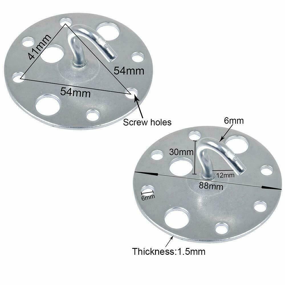Ceiling Hook Plate Fixing Bracket for Chandelier Lights Heavy duty Steel Type 2 Hook~2705 - LEDSone UK Ltd