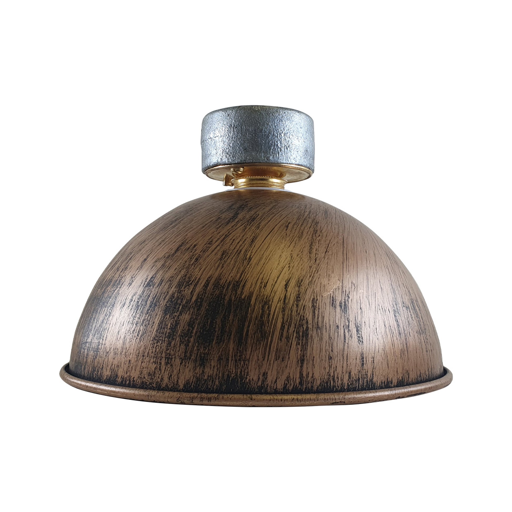 Brushed Copper Ceiling Light Lampshade Fitting Industrial Design B22 Lighting~1566 - LEDSone UK Ltd