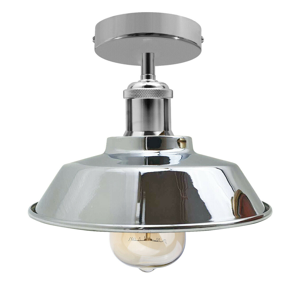 LEDSone industrial vintage Ceiling Light Retro Flush Mount Ceiling Lamp Shade Fitting UK~1924 - LEDSone UK Ltd