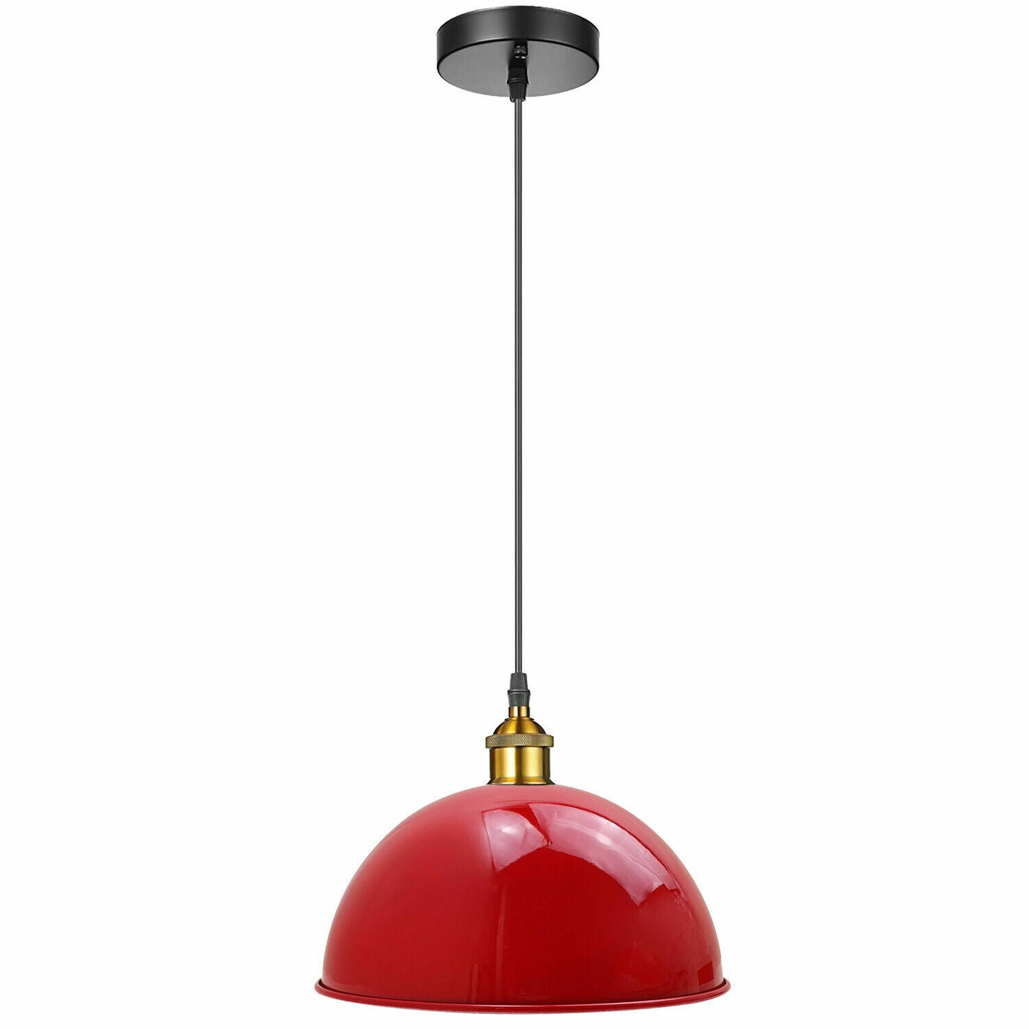 Red Retro Metal Cafe Diner Ceiling Light Pendant Lampshade~1848 - LEDSone UK Ltd