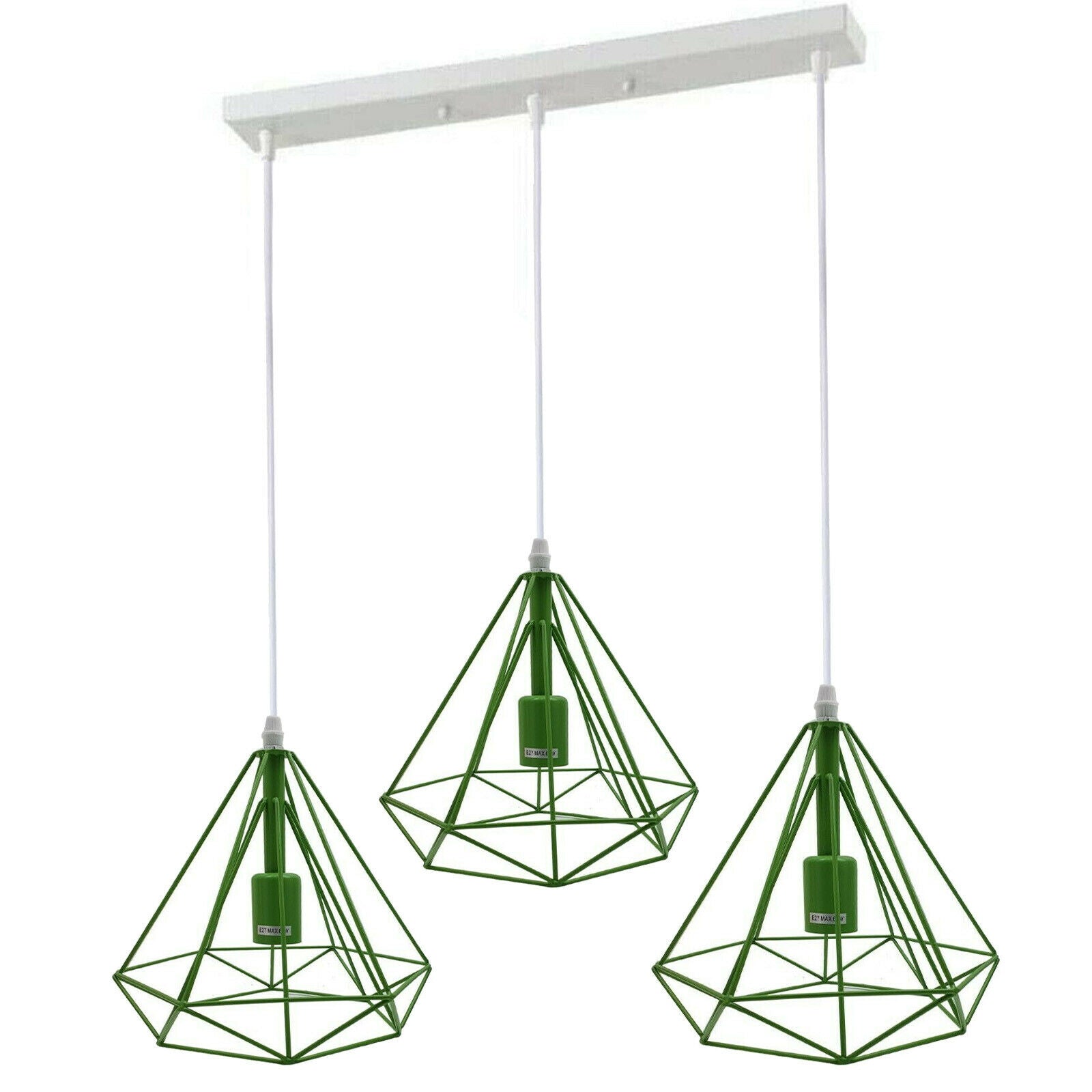 3 Head Green Ceiling Pendant Lights Lampshade~1804 - LEDSone UK Ltd