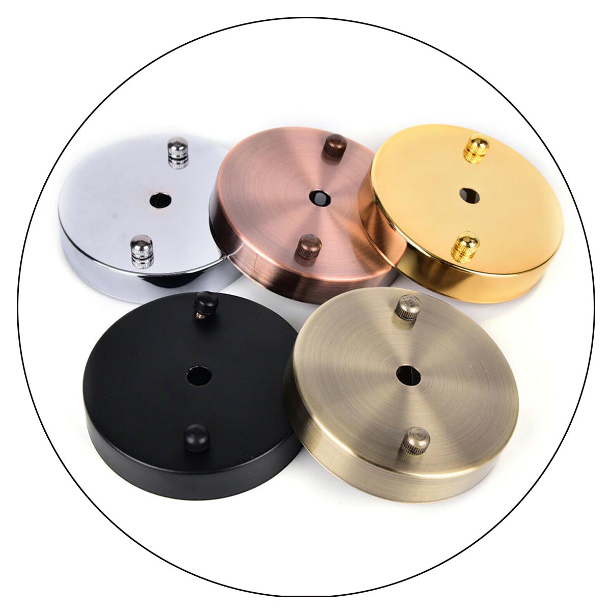 100mm Front Fitting Color Ceiling Hook Ring Single Point Drop Outlet Plate~1450