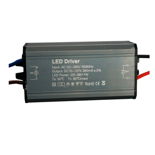 25-36W 280mAmp DC 70V-137V Waterproof Constant Current LED Transformer - Shop for LED lights - Transformers - Lampshades - Holders | LEDSone UK