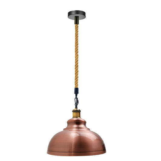Copper Hemp Hanging Retro Ceiling Industrial Light~1937 - LEDSone UK Ltd