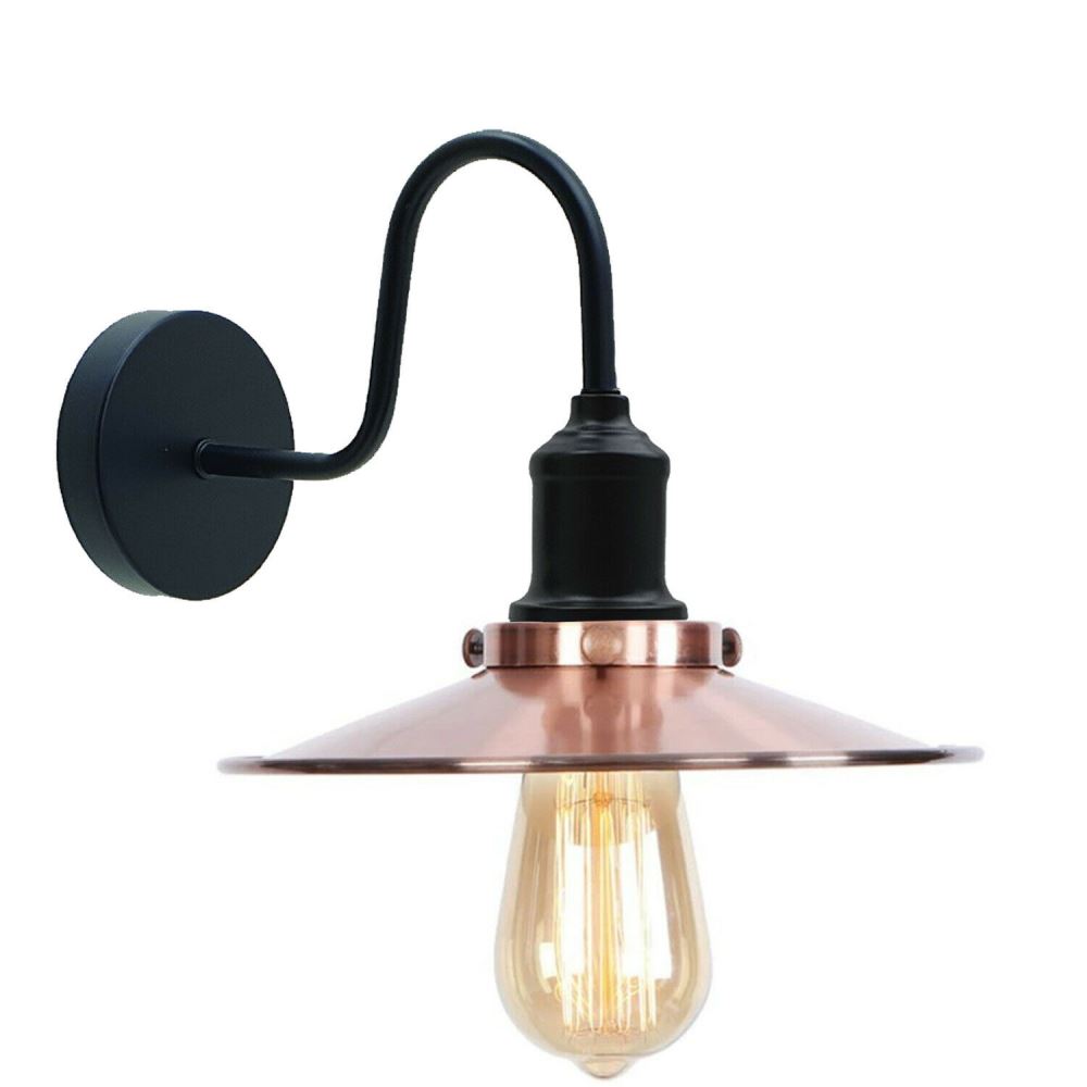 Copper Wall Light Lampshade Modern Industrial Wall Lamp~1575 - LEDSone UK Ltd