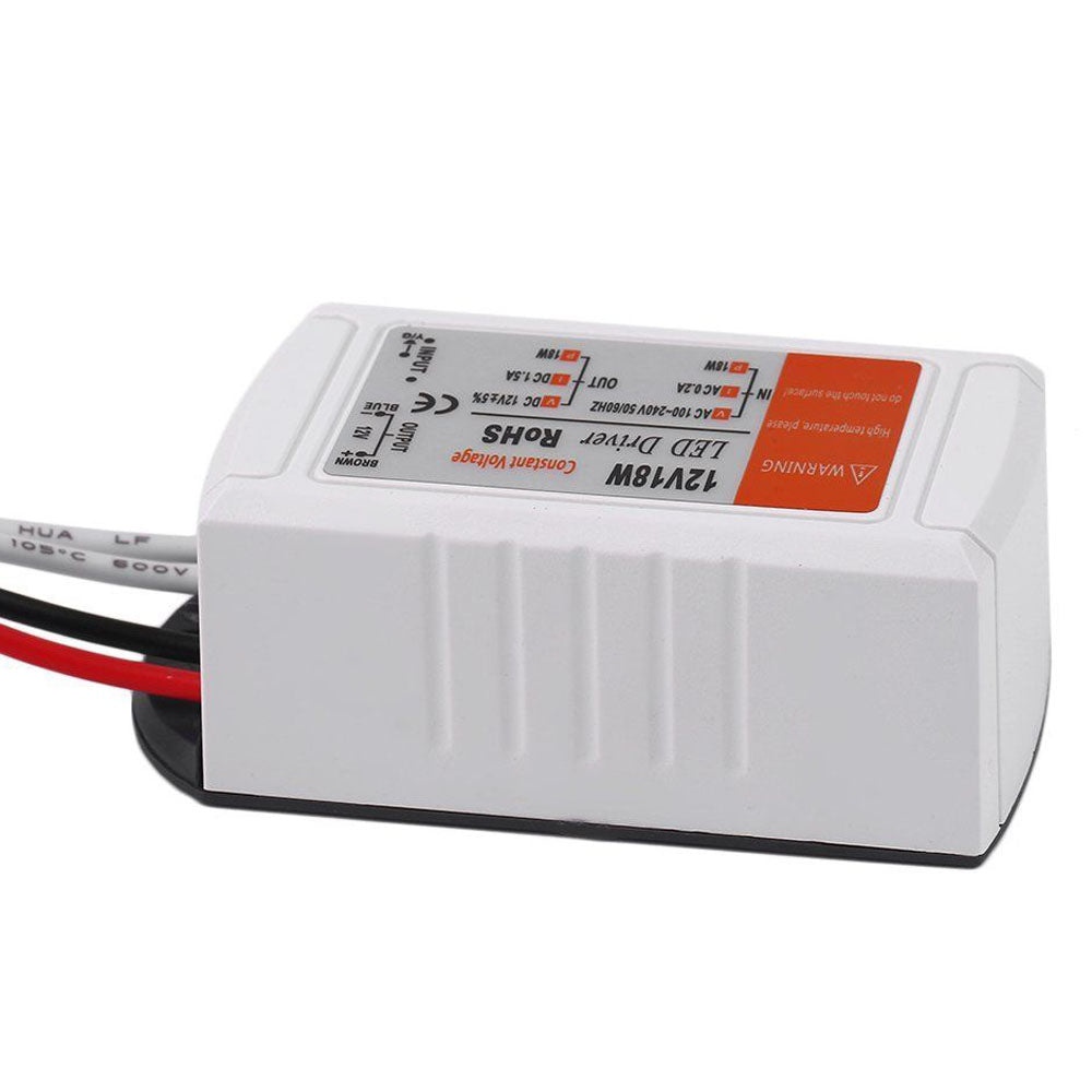 18W Compact LED Driver AC 230V to DC12V Power Supply Transformer ...