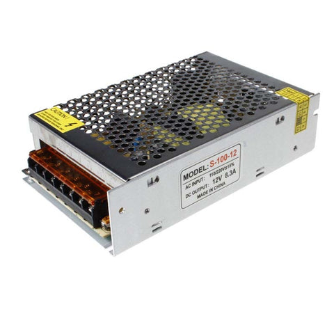 LED 100W 8.3A Power Supply 240V AC to 12V DC IP20 Transformer~3340