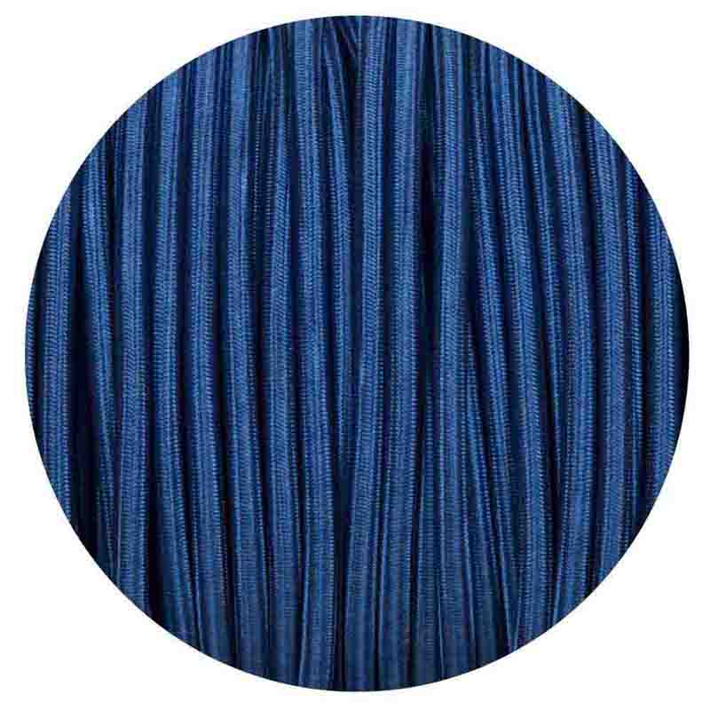 Textilkabel Lampenkabel Stoffkabel 2x0.75mm², Rund, Dunkelblau