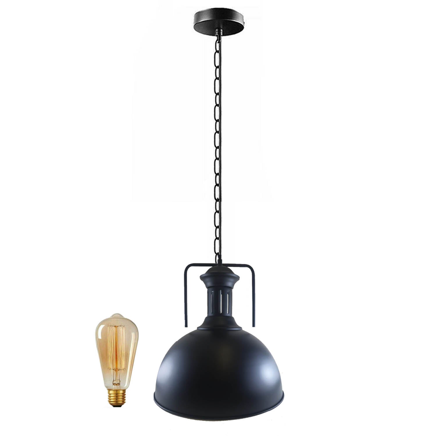 Industrial Style ceiling light pendant set chandelier metal lampshade hanging loft fitting lampshade~1429 - LEDSone UK Ltd
