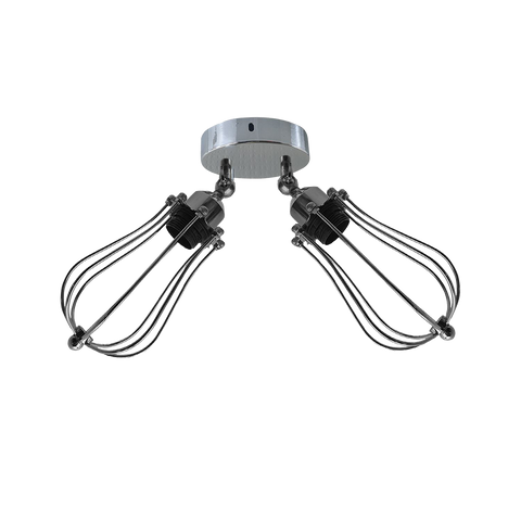 Lámparas de techo semiempotradas con interior negro y dorado ~1177