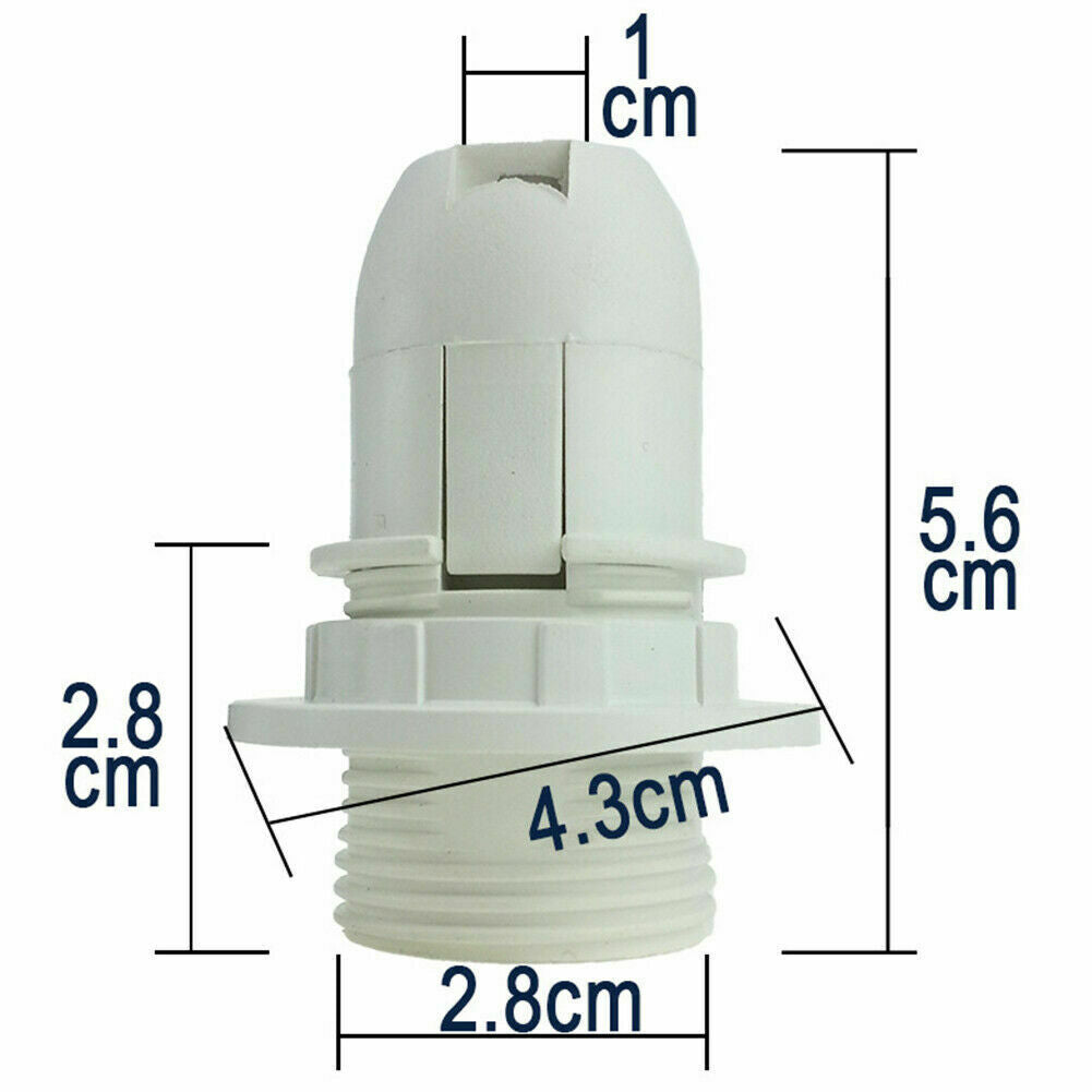 E14 Screw Lampshade Light holder Collar Ring Adaptor Bulb Holder White~1831 - LEDSone UK Ltd