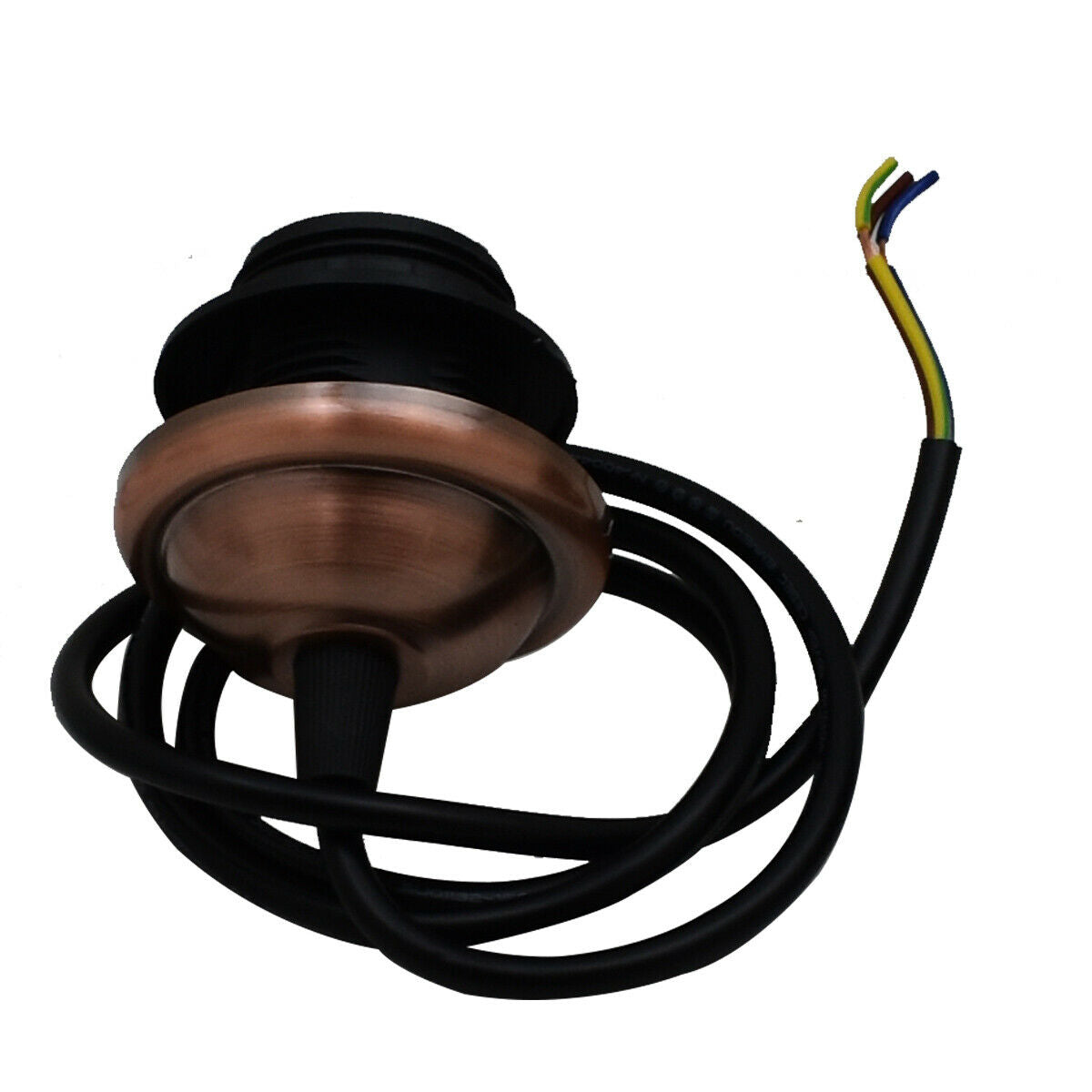E27 Copper Colour Umbrella Holder PVC 2 Core Round Black Colour 1m Cable Pendant Set~2152 - LEDSone UK Ltd