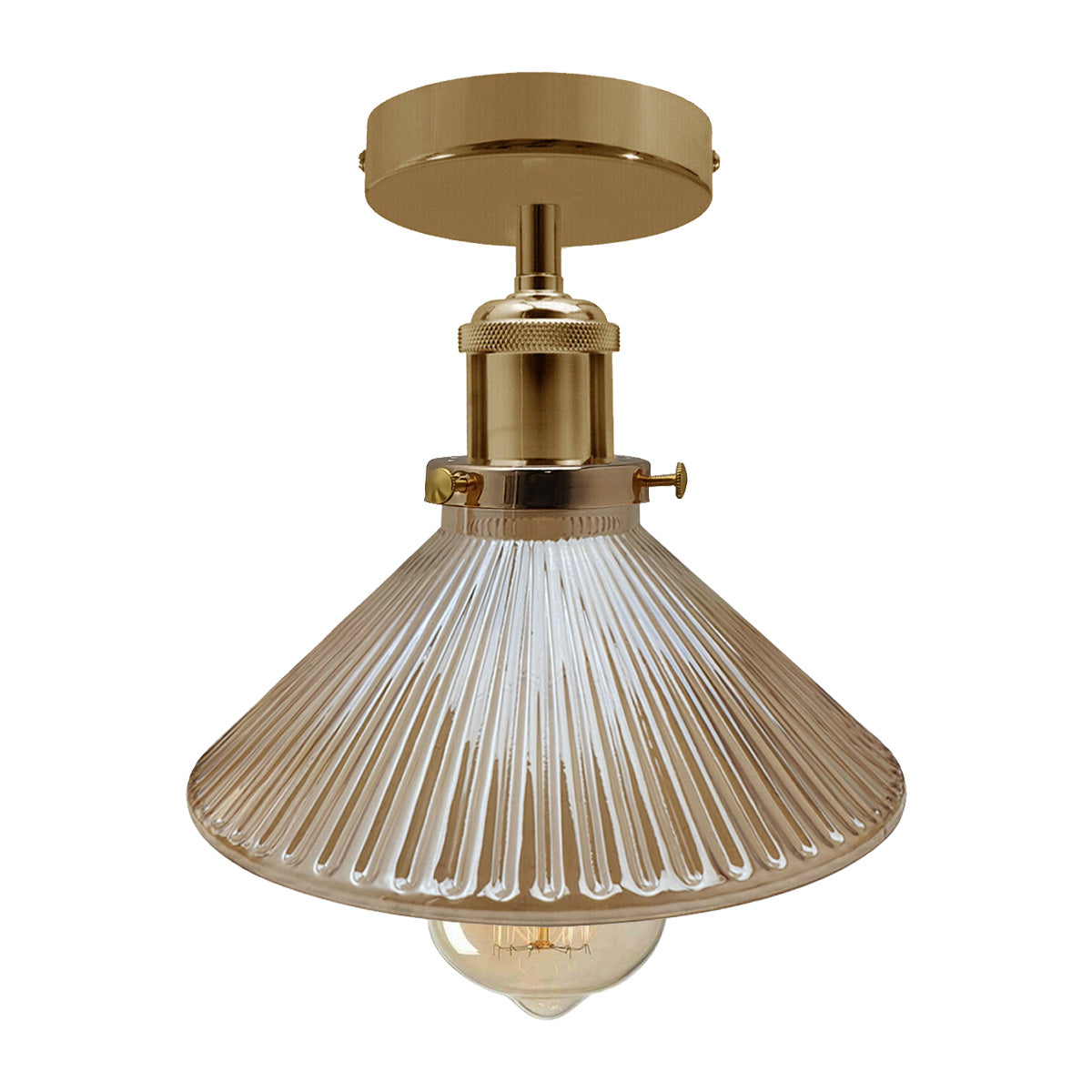 French Gold Indoor Glass Ceiling Light E27 Pendant Lamp Lighting~1610 - LEDSone UK Ltd