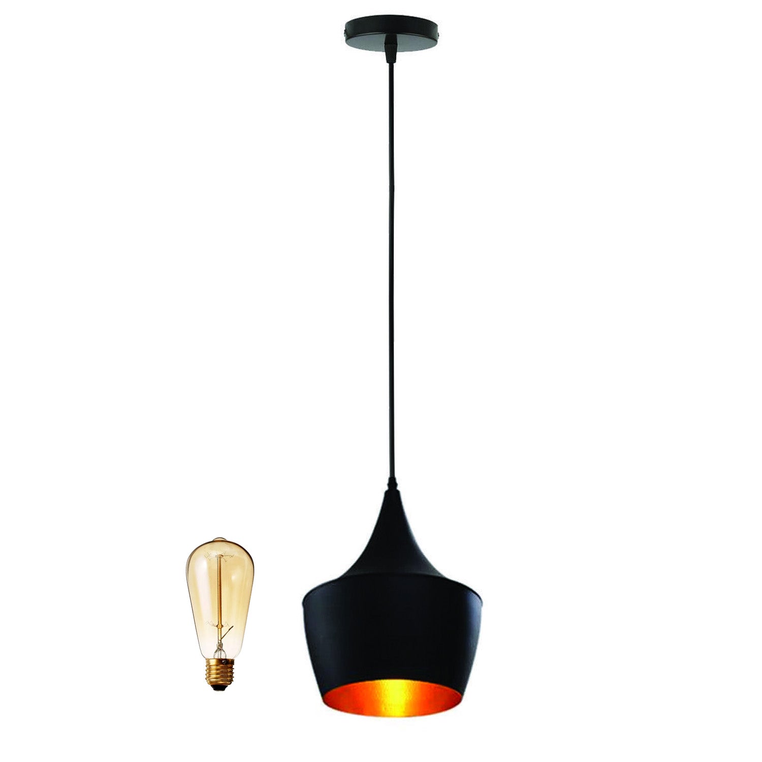 Retro industrial hanging lamp pendant lamp bar lampshade lamp E27 black new~2185 - LEDSone UK Ltd