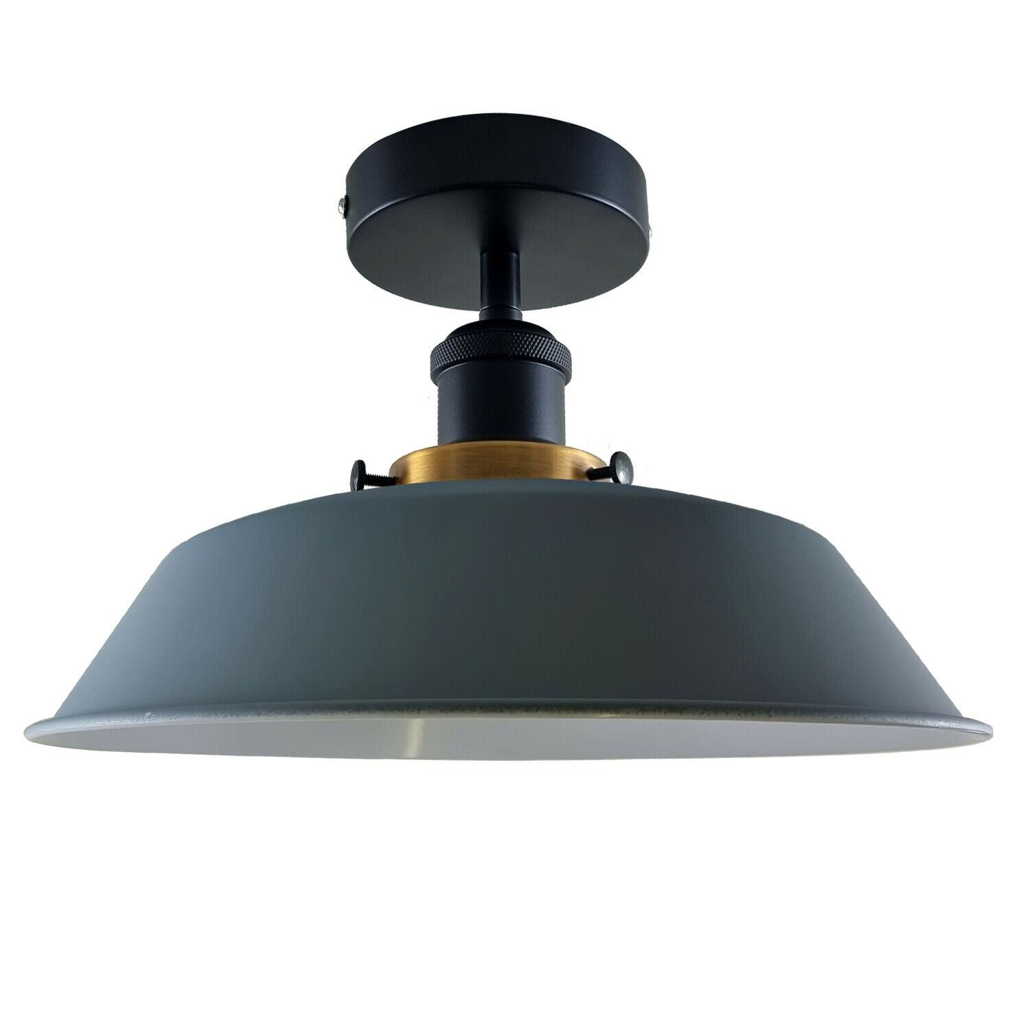 Modern Industrial Ceiling Light Fitting Flush Mount Light Metal Shade~1228 - LEDSone UK Ltd