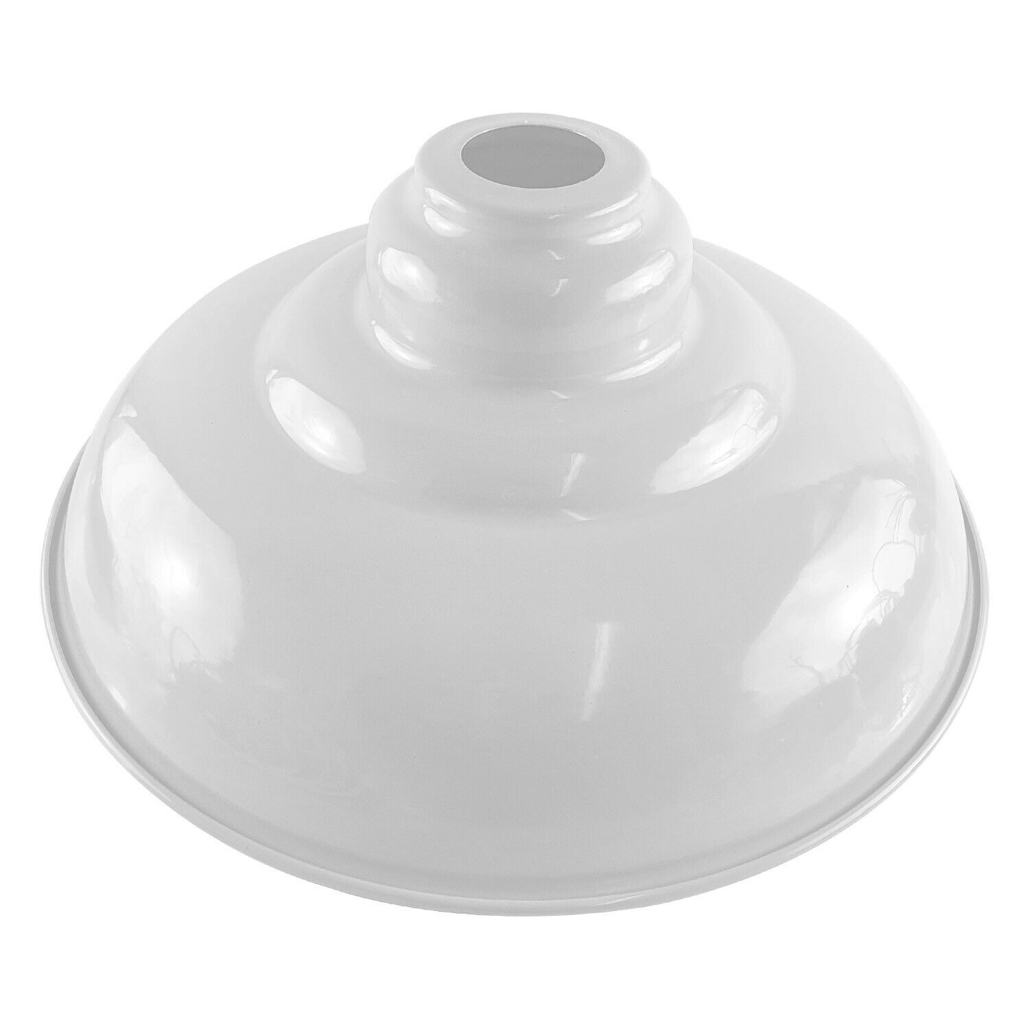 White Colour Gloss Modern Metal Indoor Home Light Lampshade~1090 - LEDSone UK Ltd